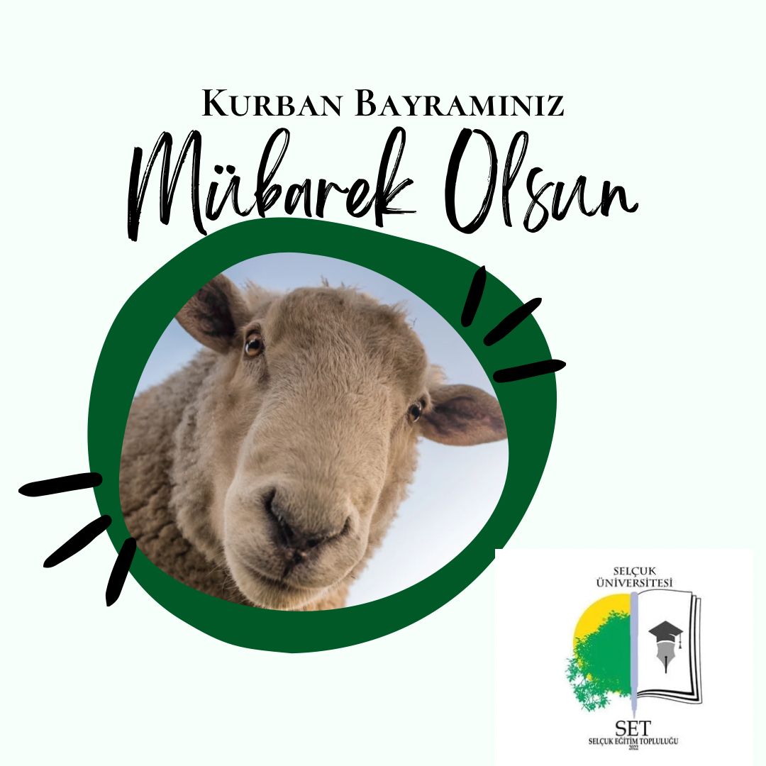 Mübarek Kurban Bayramını sevdiklerinizle beraber sağlıklı ve huzur içinde geçirmenizi dileriz. Selçuk Eğitim Topluluğu Mutlu Bayramlar diler .
🐑🐏🐄🐮🍭🍫🍰