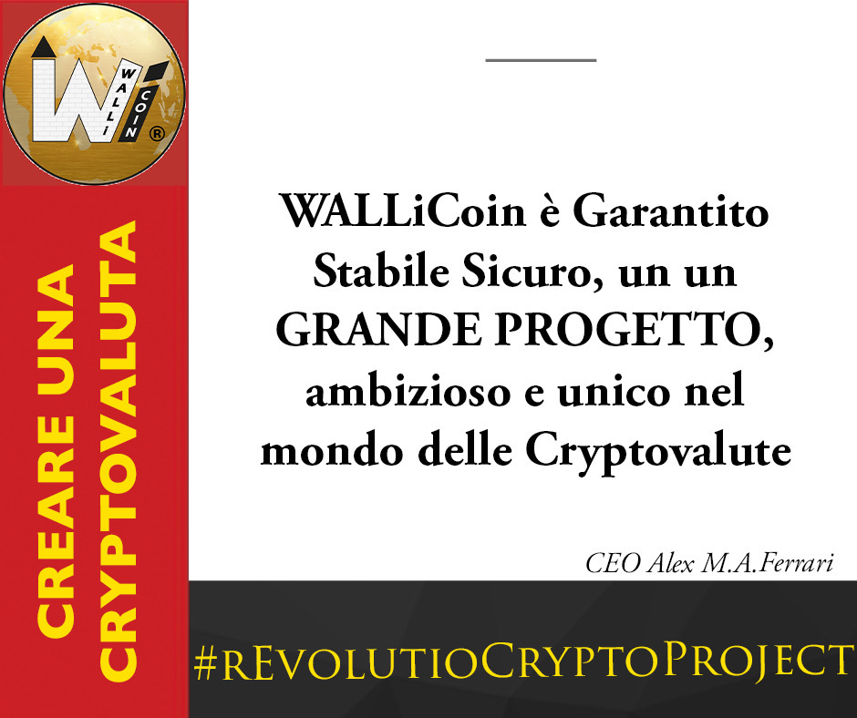 SWallicoin's tweet photo. Stiamo concentrando le Nostre energie su
un GRANDE PROGETTO WALLiCoin
Garantito-Stabile-Sicuro
"creare una
cryptovaluta" Con caratteristiche uniche e
innovative, fino ad oggi mai viste nel mondo
crypto è il #rEvolutionCryptoProject, Seguiteci! https://t.co/UcsLginTWY