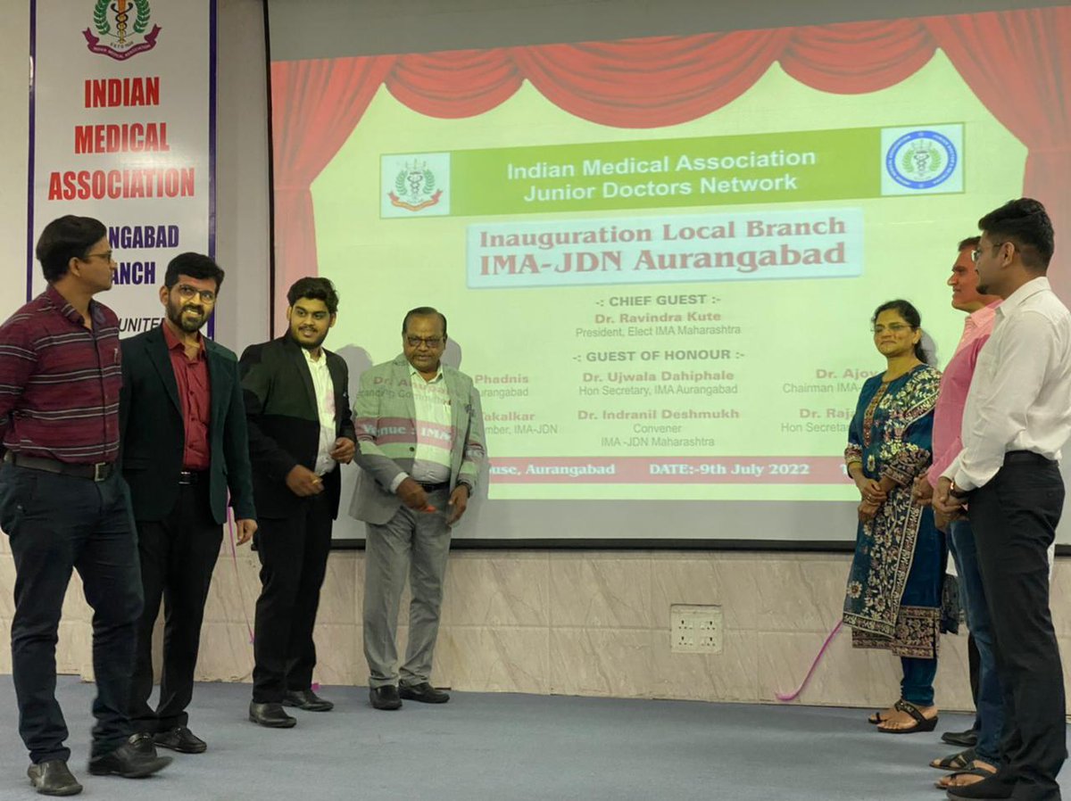 Inauguration and Installation ceremony of IMA-JDN Aurangabad branch Maharashtra today by president elect Ima Mah Dr Ravindra kute sir and state General secretary IMA-JDN Maharashtra <a href="/RajatChandak99/">Dr Rajatt Chandak- डॉ रजत चांडक</a>