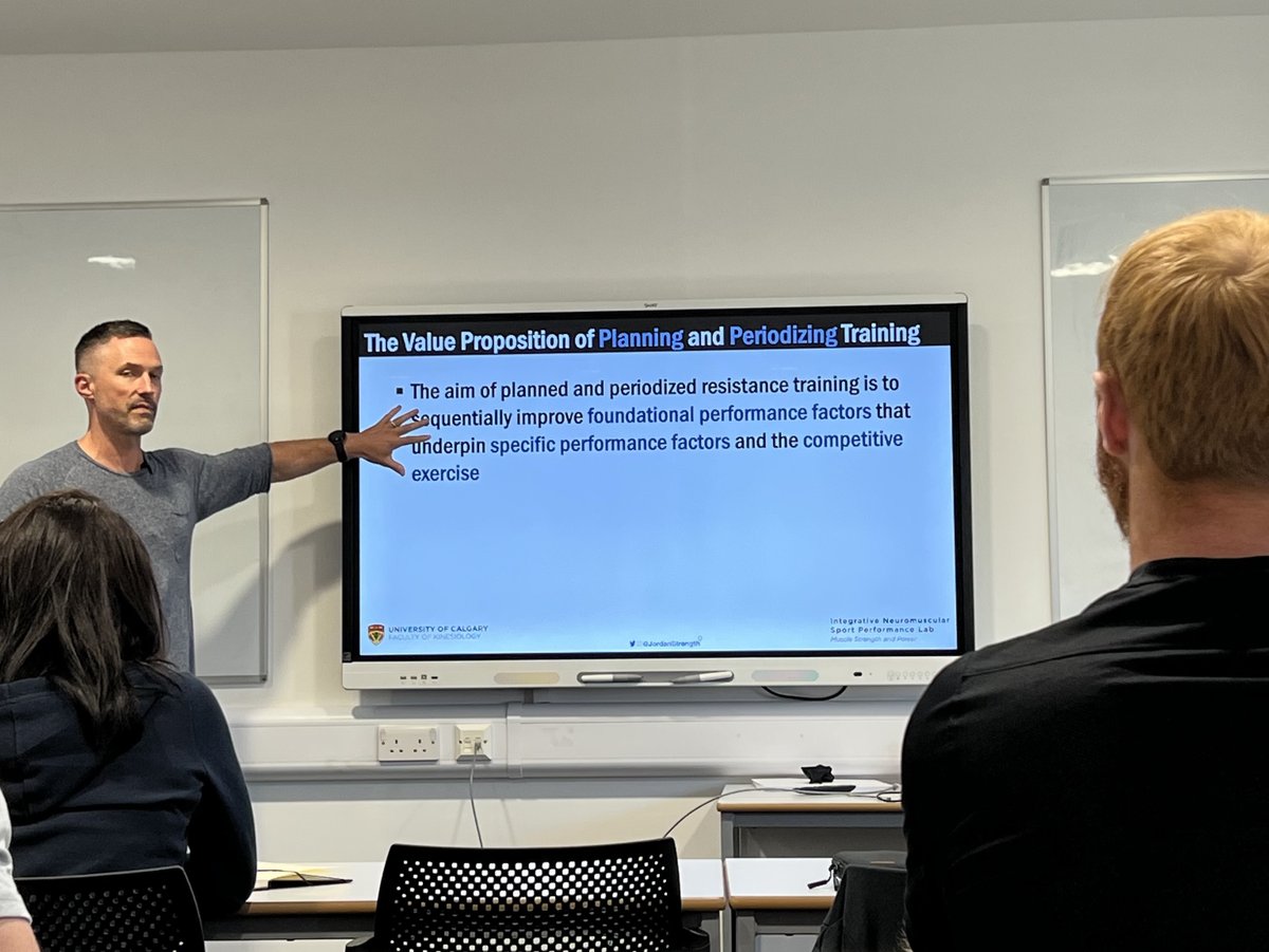 MikeYoung's tweet photo. “The aim of planned and periodized resistance training is to sequentially improve foundational performance factors that underpin specific performance factors and the competitive exercise” - @jordanstrength at the @ltadnetwork annual conference https://t.co/PVjNjhMhYH