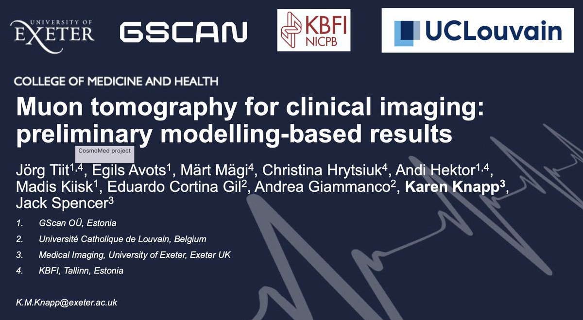 This week was special for <a href="/GScan/">Can Bartu, GS</a>. Our first joint medical study got presented at #UKIO2022. Thank you, @KarenMKnapp, our collaborators at the #UniExeter, <a href="/UCLouvain/">uclouvain</a>, <a href="/unitartu/">University of Tartu</a>, <a href="/NICPB/">NICPB/KBFI</a>.
#GScan #MuonTomography <a href="/CosmoMed/">Cosmomed</a>