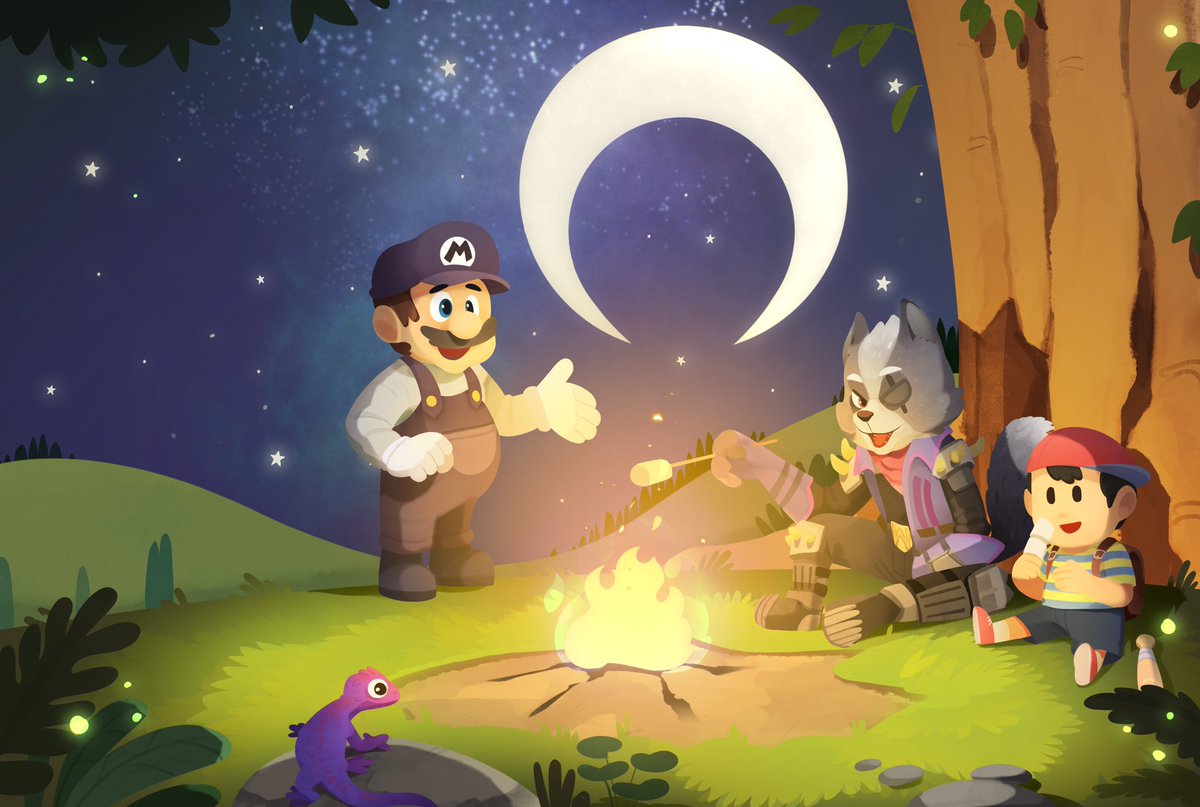 Asura_Corp's tweet photo. 🎨| On est jamais mieux qu’avec ses amis non ? 🌕 Il est temps pour notre roster Smash @ultimateGin, @Mocra972 &amp; @Scal_Ssb de prendre quelques vacances bien méritées et de pouvoir revenir en force à la rentrée ! ⭐️🥰 #TeamAsu https://t.co/TZL2QR39E8