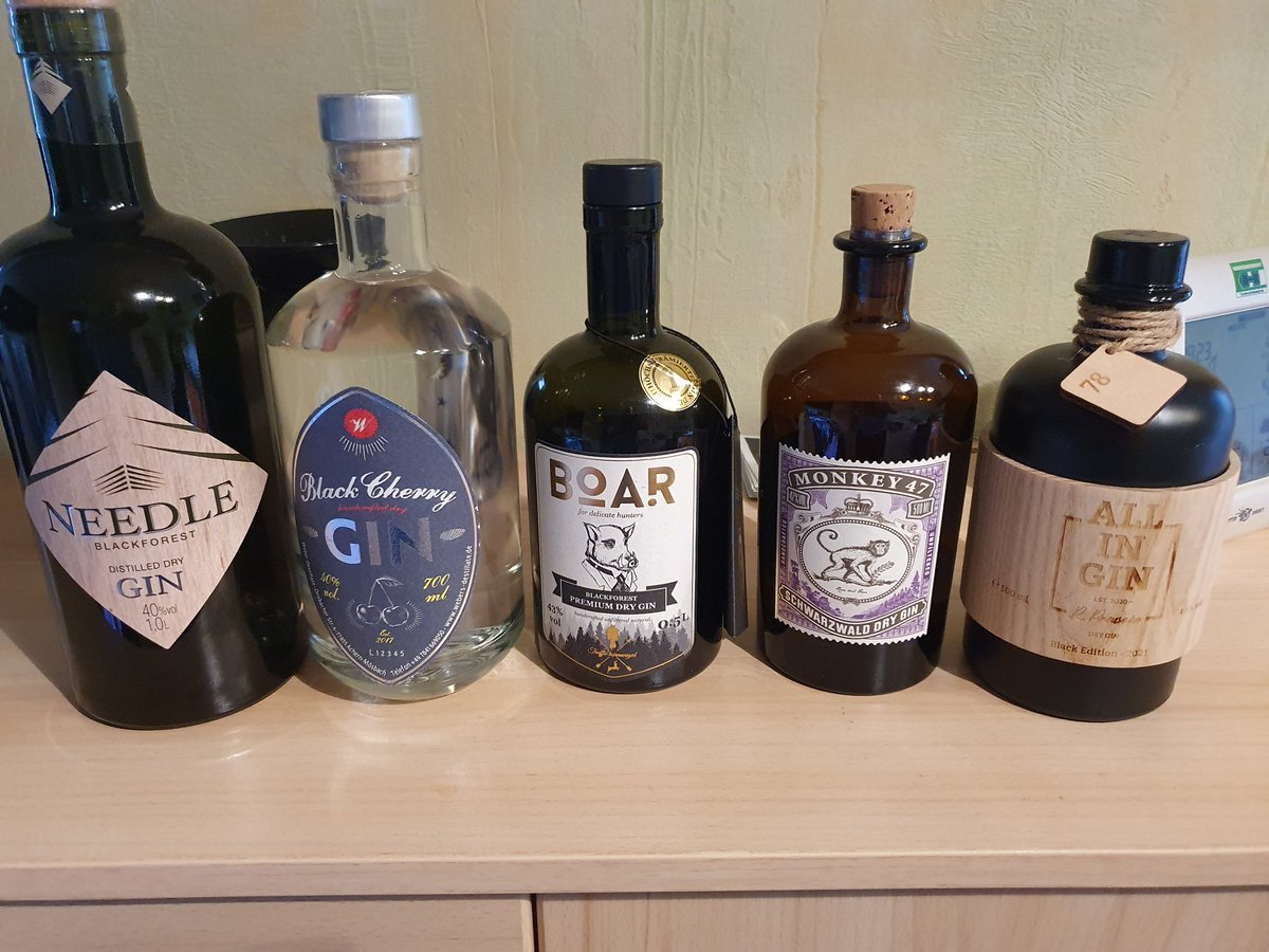 Sventastic_78's tweet photo. Oh #Schwarzwald oh #Heimat
#Gin: #NeedleGin #BlackCherryGin #BoarGin #Monkey47Gin #AllinGin https://t.co/UDdvgRGTRR