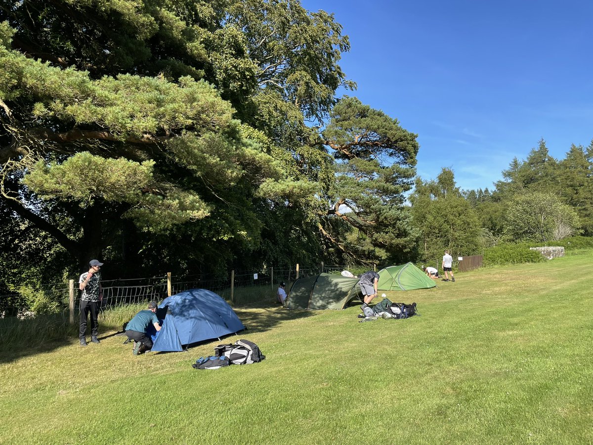 The cadets have arrived at the campsite and the sun is still shining! ☀️😎🏕
