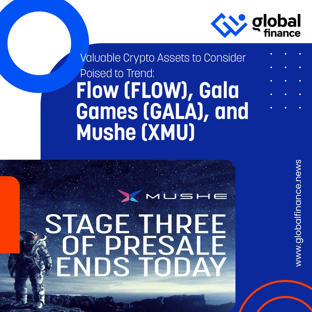 globfinanceoff's tweet photo. Valuable crypto assets to consider poised to trend: Flow(FLOW), Gala Games(GALA) and Mushe(XMU). 
📌 https://t.co/JreEzcwzMg
#mushetoken #cryto #currencies #flowtoken #GalaGames https://t.co/LZI0prkVTH