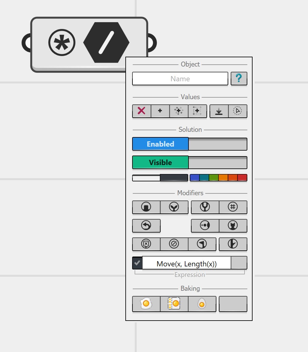 CapsuleWire's tweet photo. Finally a new alpha of #grasshopper2 out today. Main focus for this release was on expressions, although I'm nowhere near done. Expressions attached to parameters should now work for all data types, and two dedicated components added to the Maths category. https://t.co/zWuxKuODZx