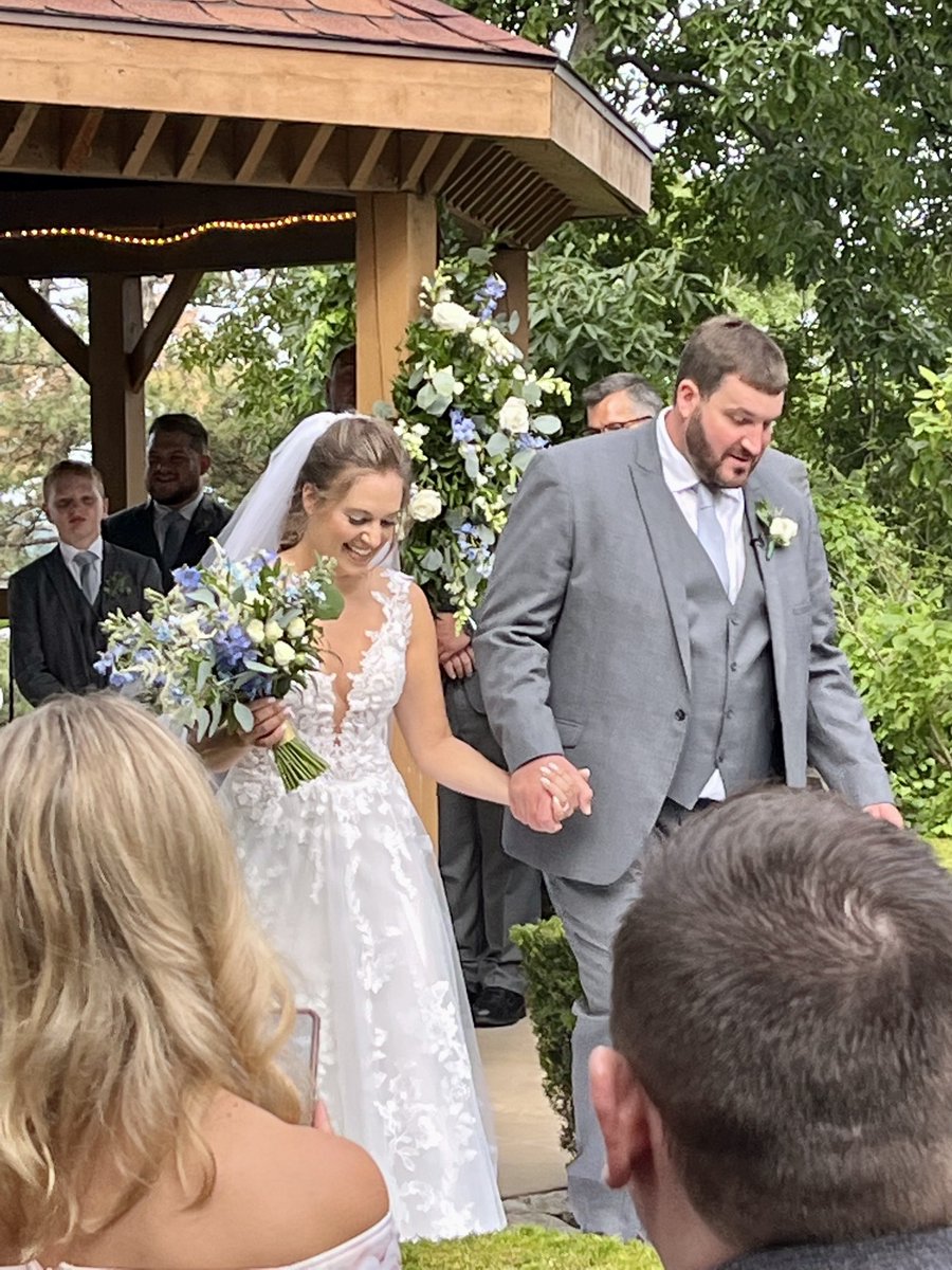 Coach_Kaiser1's tweet photo. Yesterday Melissa made me the luckiest man in the world. After 12 years I could not be happier to finally call her my wife. Thank you to everyone who helped make our day special. God is great. #FinallyMarried https://t.co/uVuNIxCjED