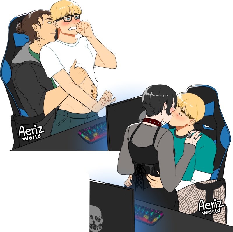 AerizWorld's tweet photo. [ #EREMINKASA ]

Eren x Geekmin x Gothkasa 19yo has boyfriends

Los noviecitos 🤙
Dibujos que quería hacer dkdkd

#arumika #eremin #EreMika #EreMikaMin #エレミカアル #エレアルミカ https://t.co/fCml9SR73J