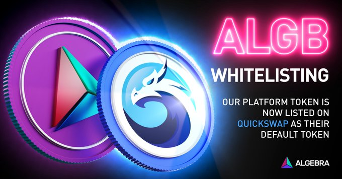 dexvraio's tweet photo. 🔸 @CryptoAlgebra platform token  $ALGB is now listed on @QuickswapDEX

🔸 #Algebra is a One-Stop Concentrated Liquidity DEX

🔽INFO
https://t.co/FU7ZLSJ94M https://t.co/fehhl3bJ59