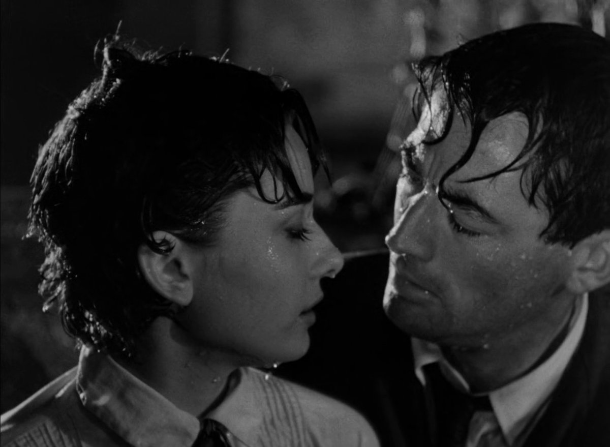 audrey hepburn and gregory peck in 'roman holiday' (1953), dir. william wyler