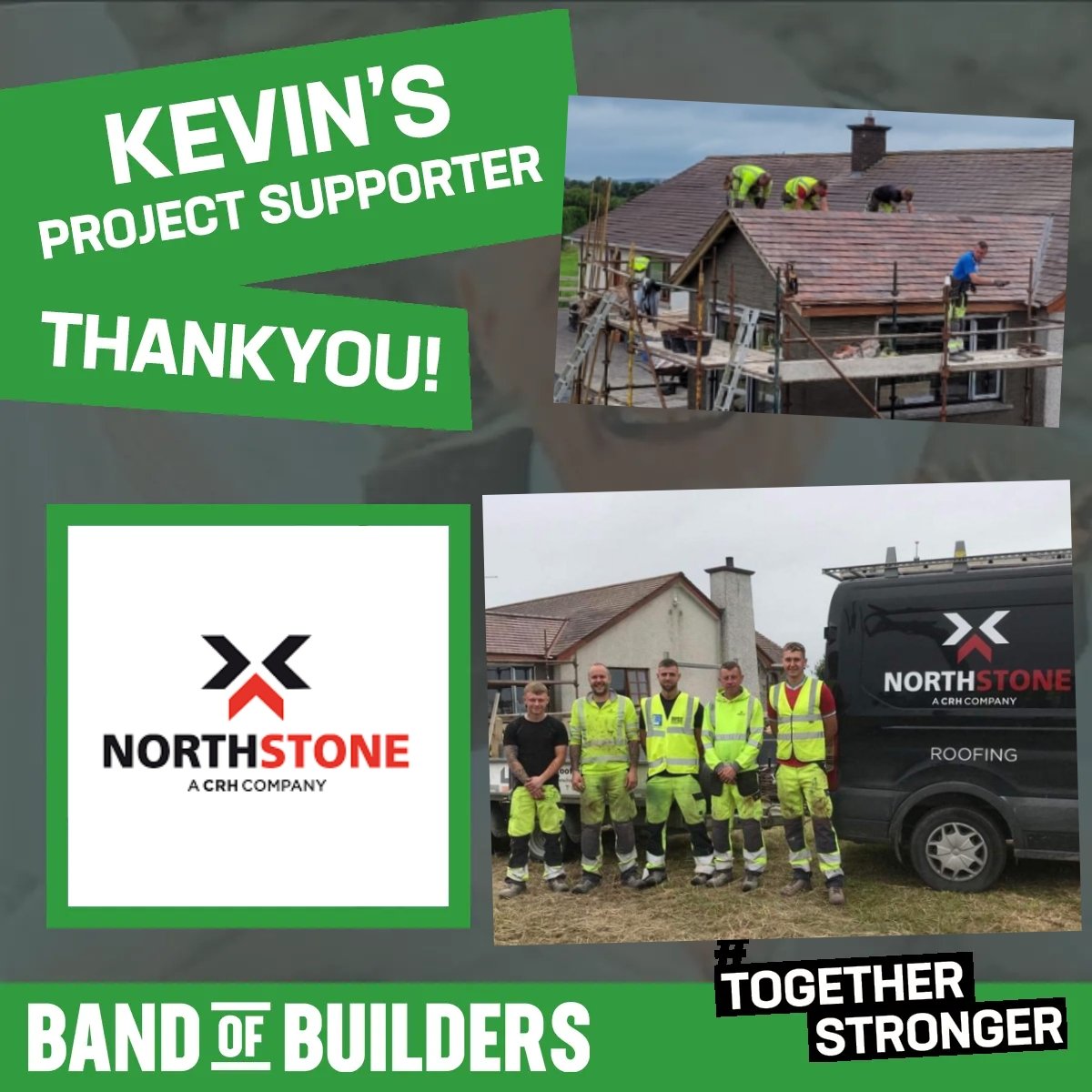 bandofbuilders's tweet photo. Shout out to #NorthstoneRoofing who kindly supplied & fitted the felt, lath, lead & tiles at #KevinsProject all in just a few hours!
Absolute legends, thank you!
#TogetherStronger
You can find out more and support Kevin’s project here 👉🏻 https://t.co/lVR7MxOZMp https://t.co/9v972Vegok