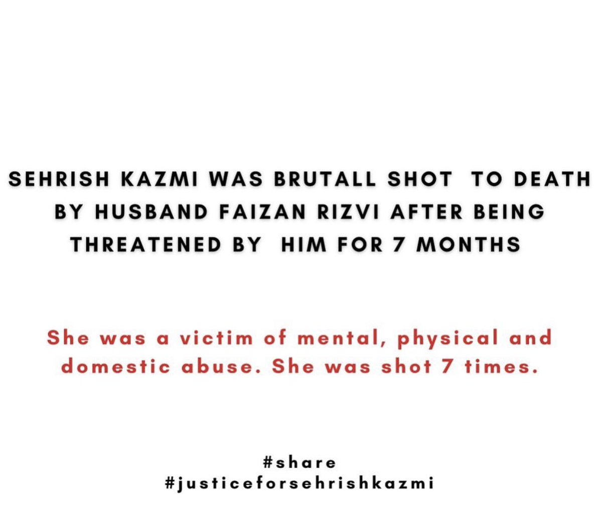 FoodieEverAfter's tweet photo. #justiceforsehrishkazmi https://t.co/pB5j760hqI