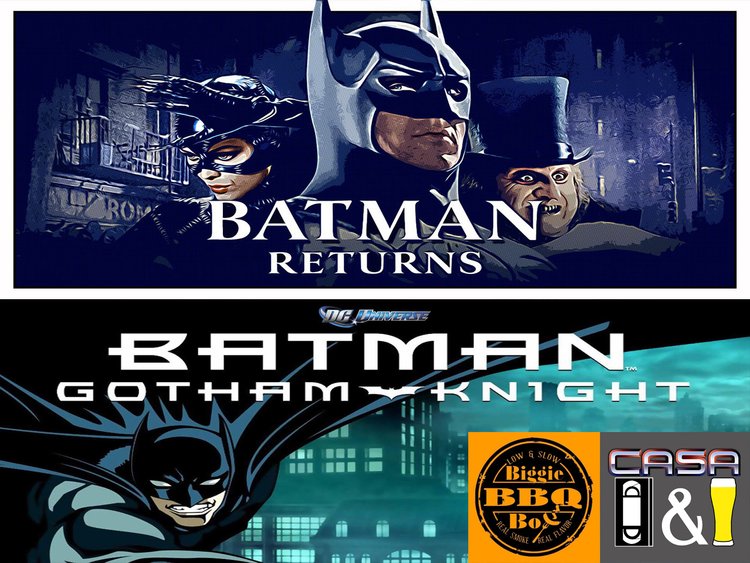 We continue our Bat-fest with this double feature…1992’s “Batman Returns” and the animated anthology, 2008’s “Batman Gotham Knight”. Outside the scrumptious Biggie Boy BBQ will be serving up their dishes right off the grill. Food truck will be here by 6pm. Movie starts at 8pm.