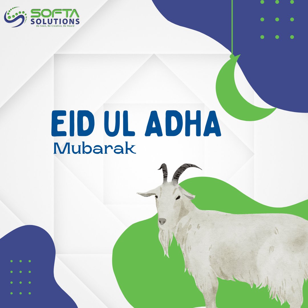 mohsinrazaafta's tweet photo. Eid ul Adha Mubarak 🇵🇰 Pakistan! 
Softa Solutions wishes joyous Eid-ul-Adha to all Muslims celebrating in 🇵🇰 Pakistan, Europe and around the 🌍world. This pleasant occasion provides opportunity to renew universal values of sharing, tolerance and mutual respect.
 #EidMubarak https://t.co/XW8K9uGKKM