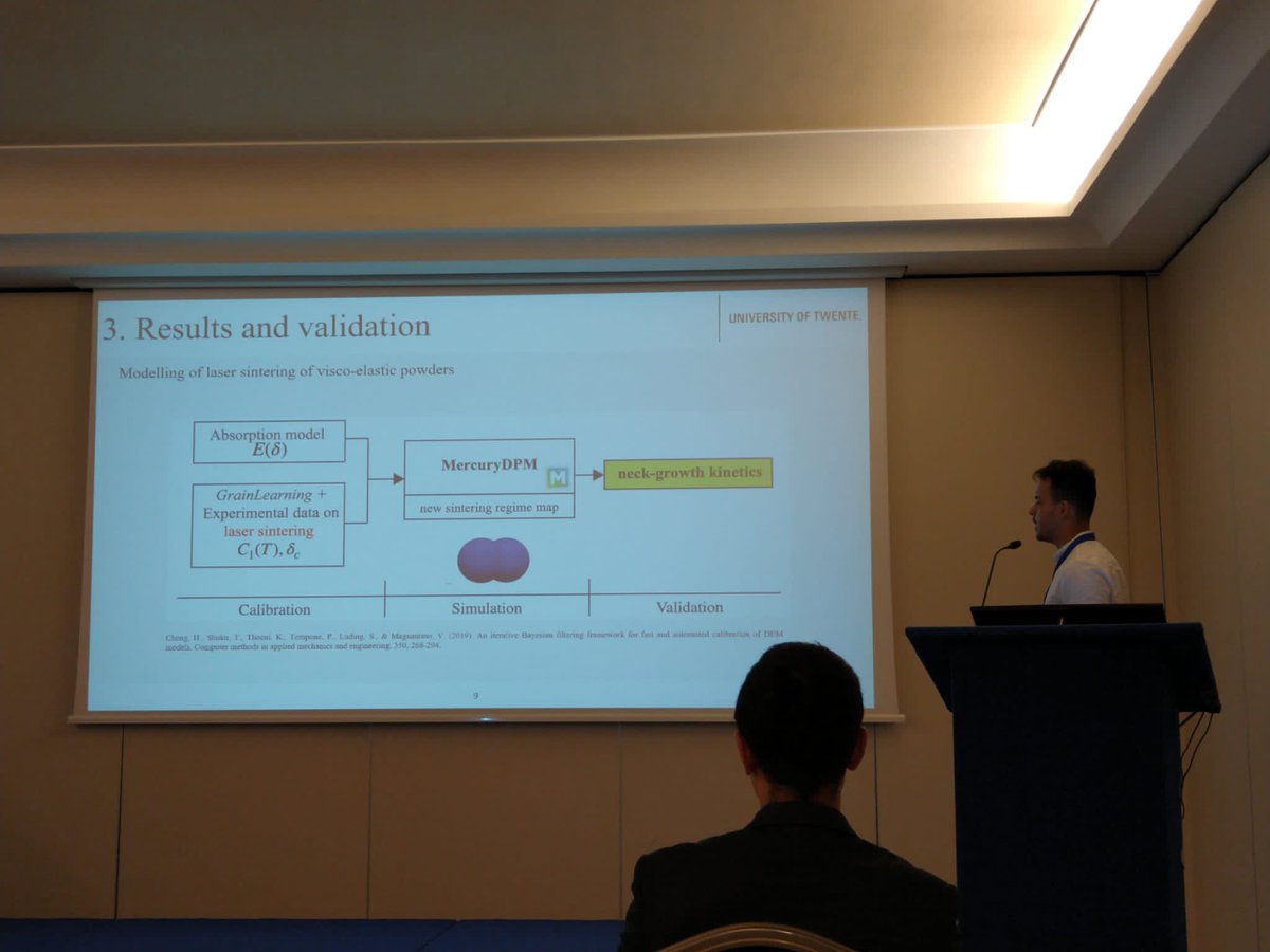 MercuryDPM's tweet photo. Juan Alvarez presents the final presentation using MercuryDPM at #ChoPS2022 which ends a very enjoyable and fruitful conference for the users and develops of the code. https://t.co/jeyvq6XxO0