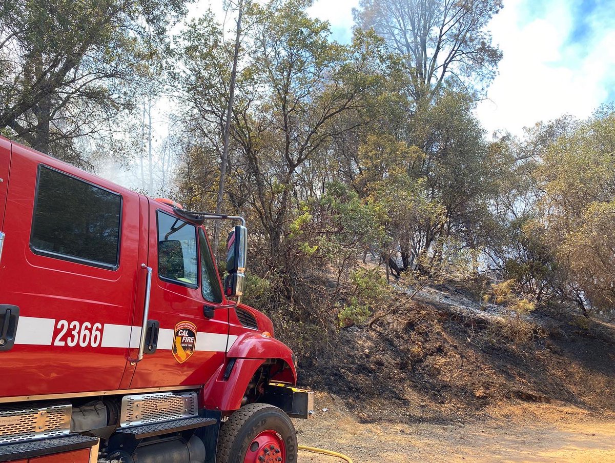 CALFIRENEU's tweet photo. The Bay Fire located at Marysville Road and Bayberry Lane in Yuba County is 80% contained and mapped at 30 acres. Crews continue mop up while extending and strengthening containment lines today. https://t.co/gZd90DKVfU