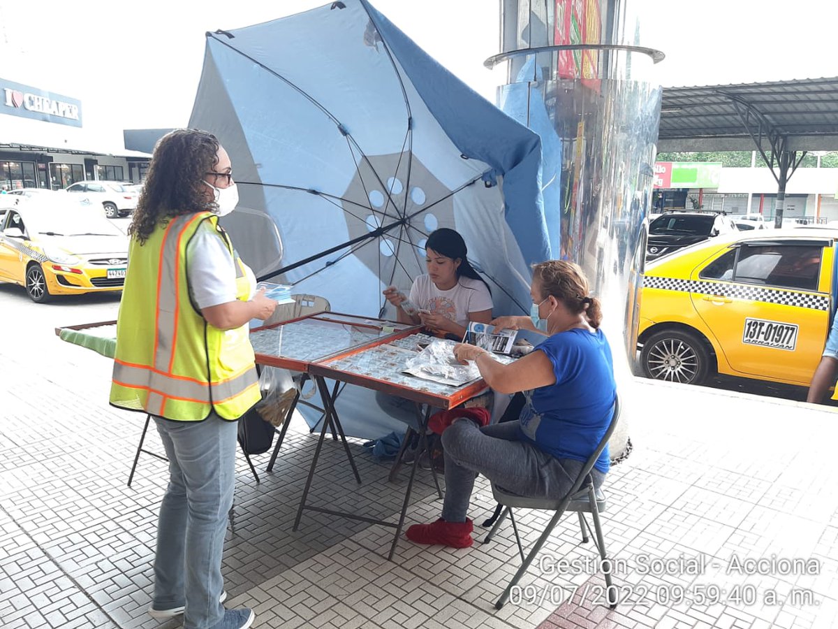 IDAANinforma's tweet photo. #PanamáOeste: El IDAAN a través de la empresa contratista Consorcio ACCIONA Panamá Oeste, informa a la comunidad en general que mantenemos varios equipos en campo divulgando los beneficios del proyecto de construcción de la nueva planta potabilizadora de Arraiján. https://t.co/2wuFkTl7VU