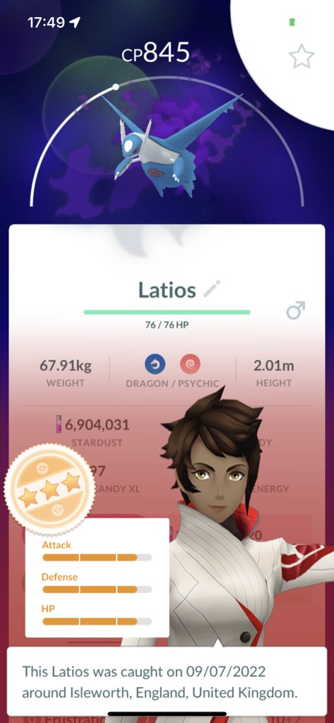 iampirus's tweet photo. Looks like 13 is my lucky number 😂 #shadow #latios #pokemongo #battleweekend #rocket #teamrocket #giovanni #pizzaman https://t.co/Hl13j2QUxN