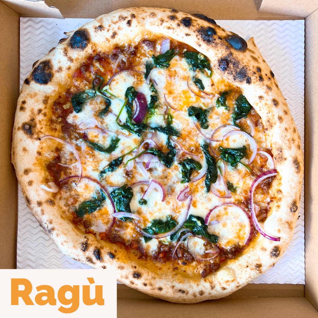 popsispizza's tweet photo. Are you ever stuck choosing between pasta or pizza? Well fret no more. Say hello to our Ragù pizza. The base sauce is a bolognaise ragù topped with mozzarella, cheddar, red onion and our famous house spinach… it’s all kinds of Italian cooking in one dish ❤️ #pizza #yummy #ragu https://t.co/zjXvgofWbH