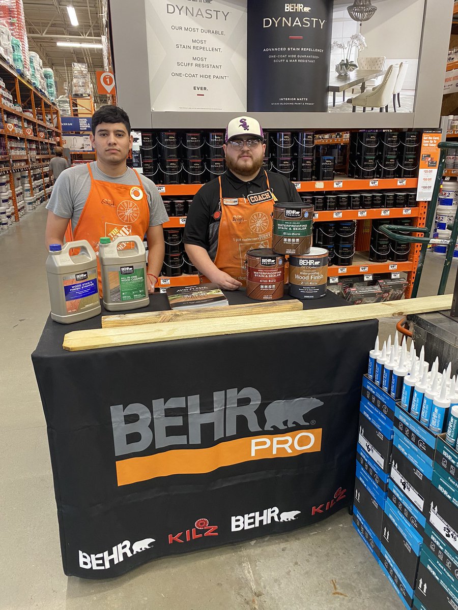 Exterior stain and All In One Wood Cleaner training / demo for customer here in THD 506!!! <a href="/janie0506/">Moreno- Zuniga</a> @Marcy_olivarez