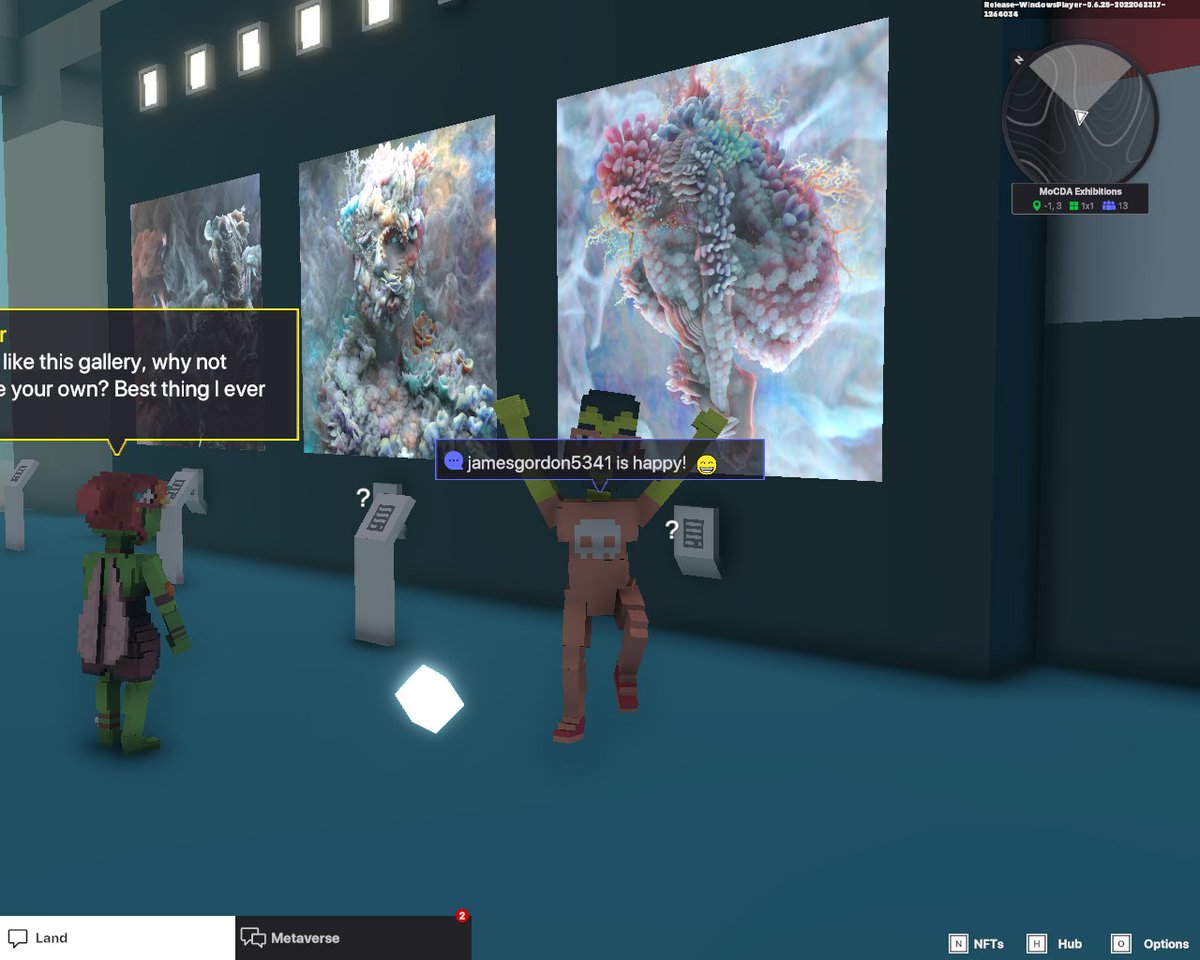 JamesGo88295700's tweet photo. @TheSandboxGame @MOCDA_ I just participated in the #TheSandbox weekly contest for a chance to win 200 mSAND! Here is my favorite piece from the ‘Impossible Worlds’ exhibition, check out my screenshot below!
👇 https://t.co/rwGKQRUJkk