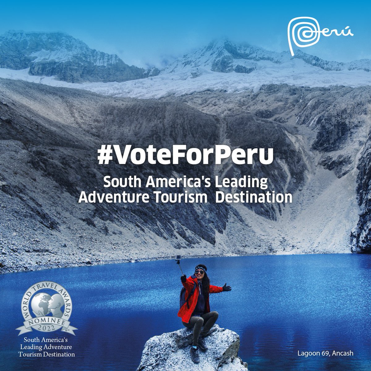 #VoteForPeru 👉 bit.ly/3Q8qBJk
Peru has been nominated as the South America’s Leading Adventure Tourism Destination in the 29th annual World Travel Awards 2022. Let's help Peru win! 🇵🇪🇵🇪

#MarcaPerú #WTA2022