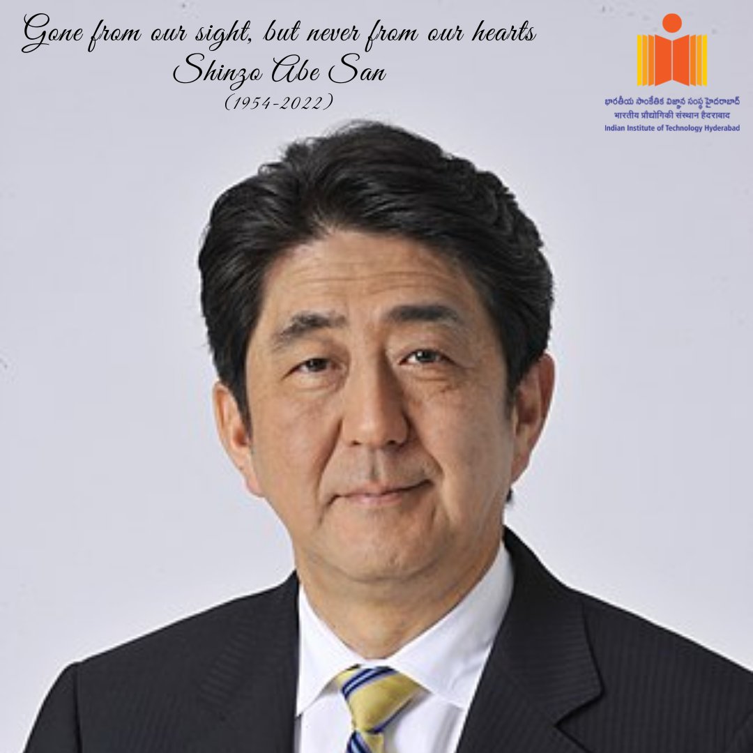 IIT Hyderabad (@iithyderabad) on Twitter photo With the assassination of Mr Shinzo Abe San, Japan has lost one of its Best Prime Ministers (longest-serving PM). India has lost a good friend. <a href="/IITHyderabad/">IIT Hyderabad</a> owes a lot to him. We will keep doing well to ensure that the faith that he had in IITH is upheld by each IITH fraternity. With the assassination of Mr Shinzo Abe San, Japan has lost one of its Best Prime Ministers (longest-serving PM). India has lost a good friend. <a href="/IITHyderabad/">IIT Hyderabad</a> owes a lot to him. We will keep doing well to ensure that the faith that he had in IITH is upheld by each IITH fraternity.