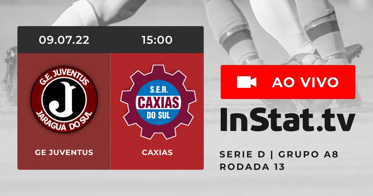 A transmissão oficial do jogo do Caxias é realizada pela <a href="/InStat_Sport/">InStat Sport</a> 
Através do link: instat.tv/football/match…