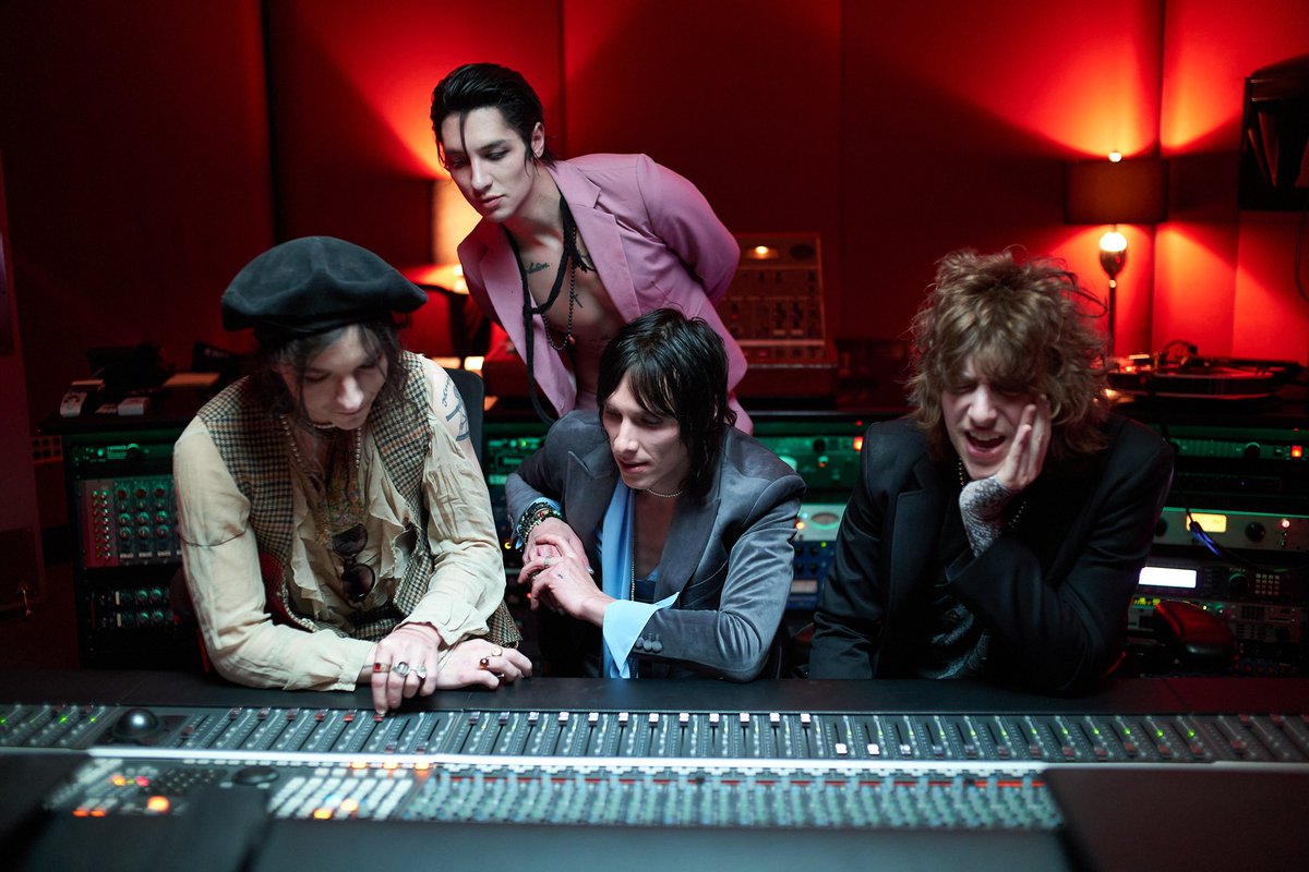 Porsche's tweet photo. #SoundandDriven Episode 3: Rock band @PalayeRoyale &amp; music producer @chrisgreatti take rock &amp; roll on the road with a car test in the all-electric Porsche Taycan. Watch as they experience the track ‘Fever Dream’ cruising the streets of LA: https://t.co/UwryYxrAFK #MarvinTheBrand https://t.co/4CwEELvuvS