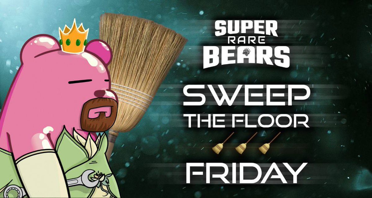 #SweepTheFloorFriday is in full swing &amp; to make the Raffle even more exciting <a href="/_Official_CPA/">ArtCPAclub</a> have been kind enough to add 12k $CPA into the mix

🍯Prizes 
12k $CPA
1 #SRB
3 #Abominators
5 $SEEDs #NFTs

Bonus: High/lowest rank win a #SuperVictor

Buy here 
linktr.ee/srb_nft