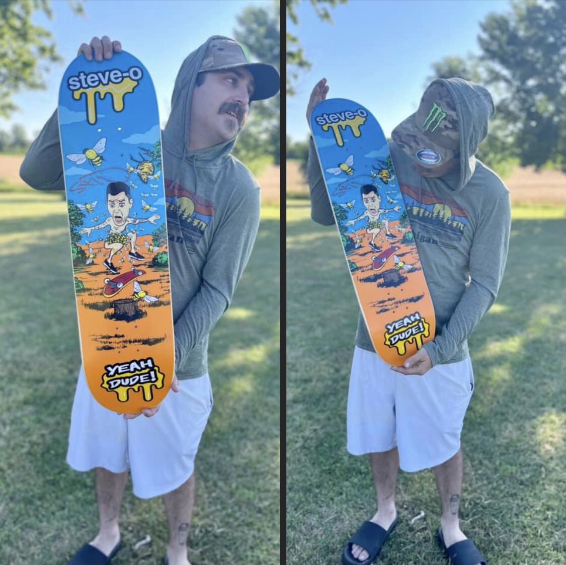 PhotoFlowJames's tweet photo. Time to put her on the wall… @steveo  show was a fucking blast!!! And hey @steveo I hope you got my note in the Jackass cover I gave your merch guy. Dude was so nice! #YeahDude 🤟🏻 https://t.co/tJ2h66KbdL