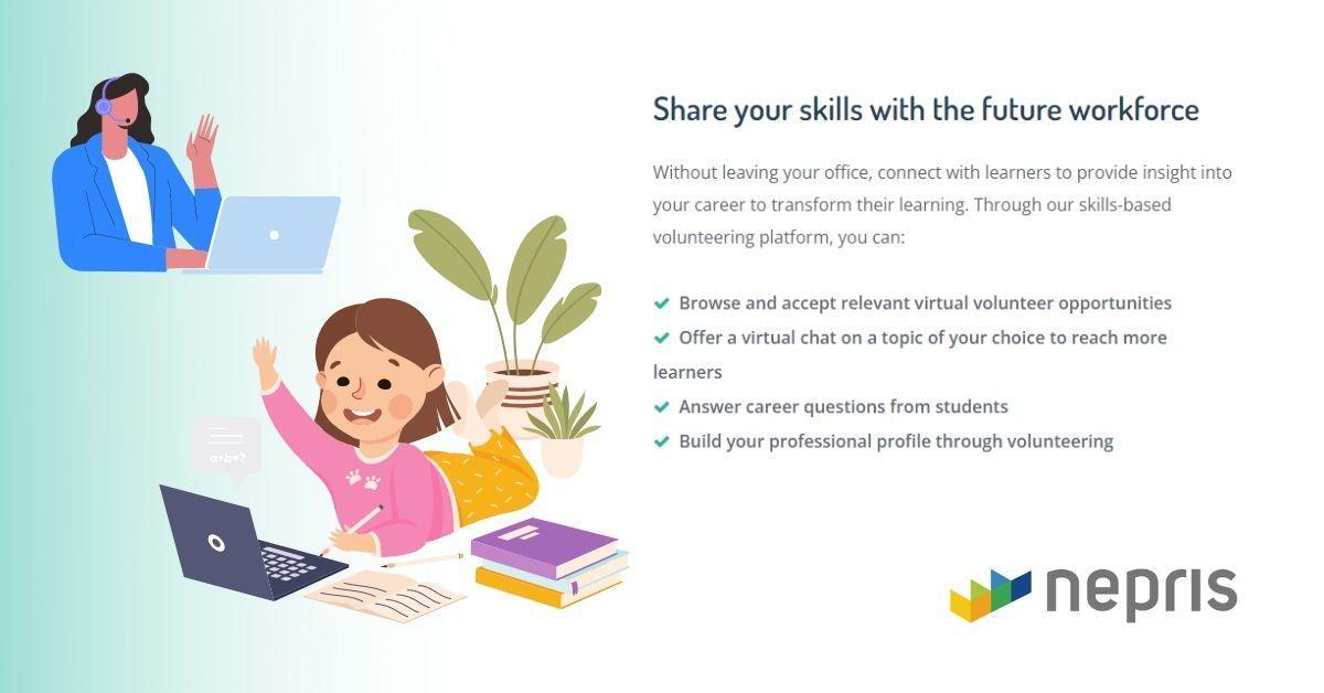 NV_OWINN's tweet photo. Nevada's students want to hear from Nevada professionals across all industries and sectors! Set up a session to speak to classrooms virtually in Fall 2022!
Submit an interest form herehttps://bit.ly/3OKy14D4u @neprisapp
#nevada #nevadaworkforce #nevadaeducation #nevadan https://t.co/jX7aIe6wMA