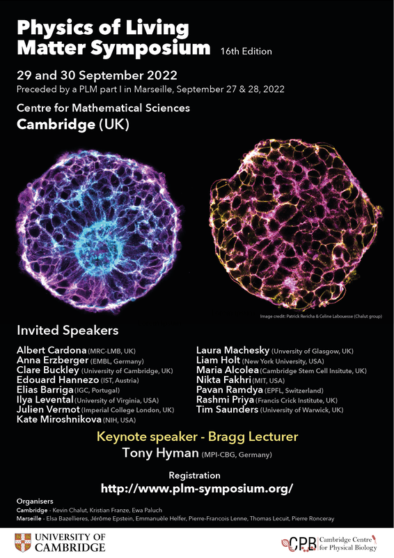 Ilya Levental (@leventallab) on Twitter photo Interested in the Physics of Living Matter? Of course you are!!
Check out fantastic symposium in Cambridge, UK in late September: plm-symposium.org/programme.html
organized by incomparable <a href="/Franze_Lab/">FranzeLab 🇺🇦</a> <a href="/PaluchLab/">Ewa Paluch 🇺🇦</a> and <a href="/KevinChalut/">Kevin Chalut</a>
keynoted by <a href="/HymanLab/">Hyman Lab</a> Interested in the Physics of Living Matter? Of course you are!!
Check out fantastic symposium in Cambridge, UK in late September: plm-symposium.org/programme.html
organized by incomparable <a href="/Franze_Lab/">FranzeLab 🇺🇦</a> <a href="/PaluchLab/">Ewa Paluch 🇺🇦</a> and <a href="/KevinChalut/">Kevin Chalut</a>
keynoted by <a href="/HymanLab/">Hyman Lab</a>