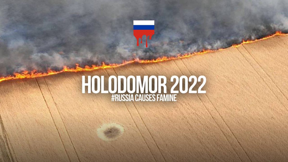 Russia is stealing lives and harvests. And when they can't take what they're preying upon, they're destroying it. Cities, people, now crops. That's what you should know about Russia. #RussiaIsATerroristState  #RussiaCausesFamine