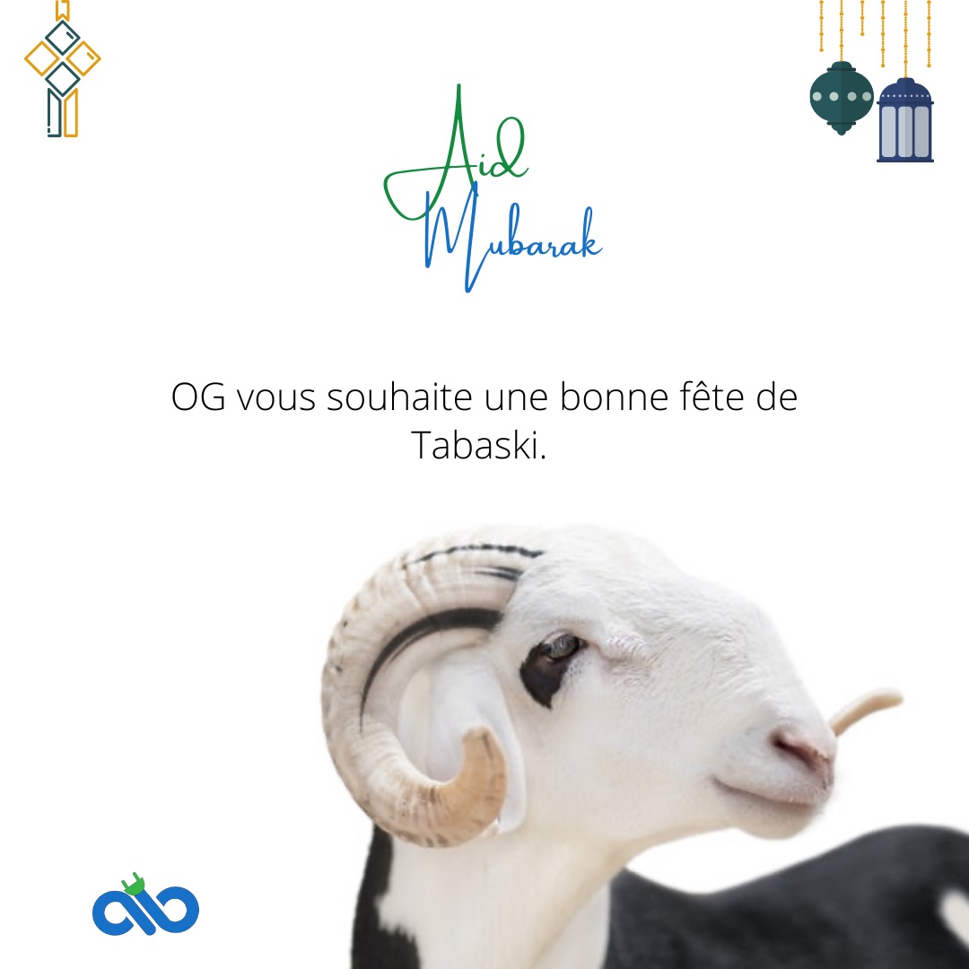 OGentreprise_'s tweet photo. Bonne fête à toute la communauté Musulmane, à tous ceux qui célèbrent la Tabaski à travers le monde 🌍. 

Nous vous souhaitons de bon cœur paix et bonheur dans ces moments de partage. 🤲❤️ https://t.co/Txl28VTjIz