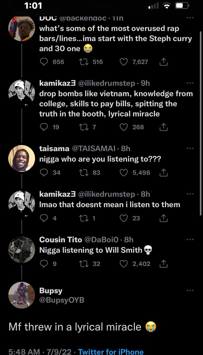 backendoc's tweet photo. nah what rapper did he hear say this https://t.co/dJN81hlEkK