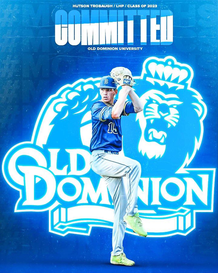 I am blessed to announce i have committed to Old Dominion University to play Division 1 baseball! I wanna thank God, he hasn’t made my path the easiest but in doing so he has taught me many things. Lastly my coach and my parents for keeping me focused. #Monarchs #Barnraised