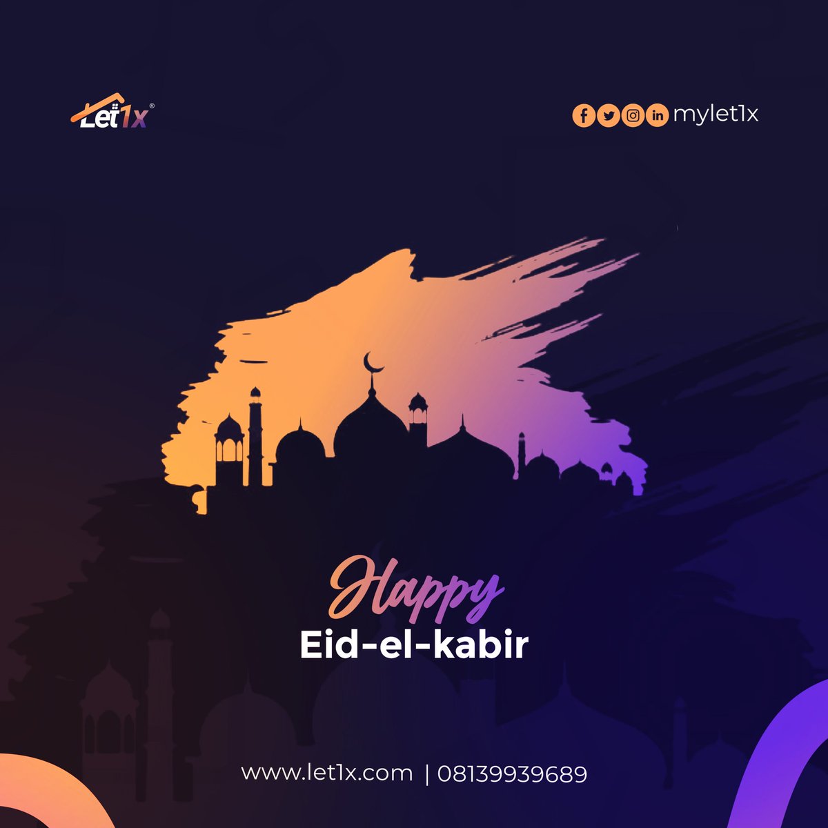MyLet1x's tweet photo. Happy Eid-el-kabir to Our muslim brothers and sisters!!!
Wishing you all a happy celebration!!!
#realestate
#realestateagent
#realeasy
#realtors
#realestatemadeeasy #realestateinvesting #realestateinvestor #realestateabuja https://t.co/9IxLkiNicZ