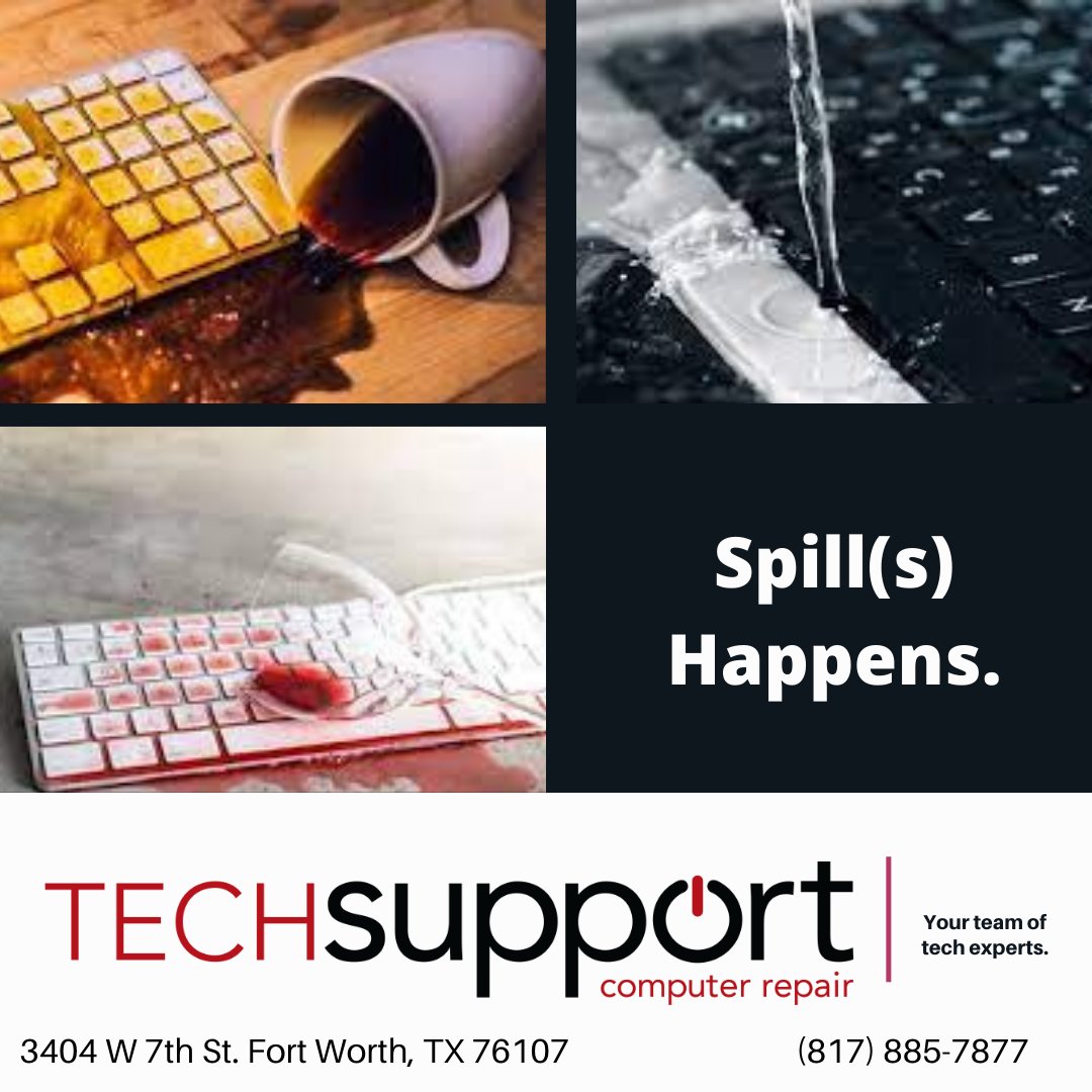 TxTechsupport's tweet image. A good way to beat the summer heat is with a cool drink. But, no matter what temp your preferred beverage is served at, sometimes #spillshappen

If this is you, we can help! #techsupportcomputerrepair #techsupport #keyboardspills #accidentshappen #FortWorth #Texas #beattheheat
