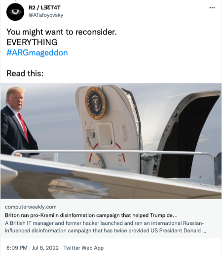 thellama451's tweet photo. And honey if you're going to post this article try not to whitewash @HumanOfMind's buddy @AnonScandinavia and their involvement in running that other #WarrenFlood #Cicada3301 disinfo op.
That's covered in The Rabbit Files, too. If you can read. https://t.co/D0bF3GsB5U