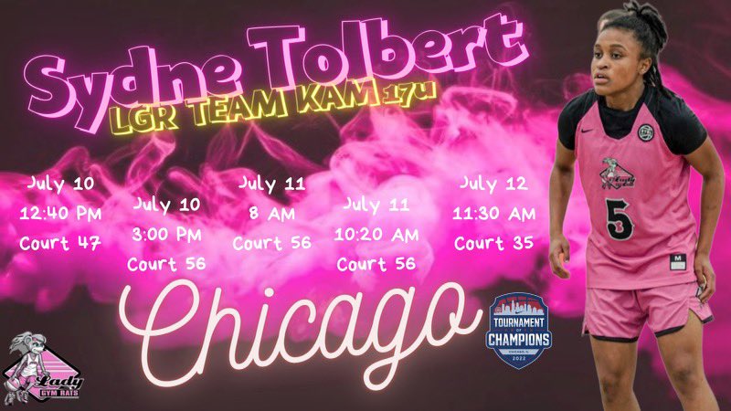 Schedule for TOC!!🏀@LGR17U <a href="/Coach_KamBanks/">Coach Kam (Kamaren Banks)</a> @NikeLadyGymRats