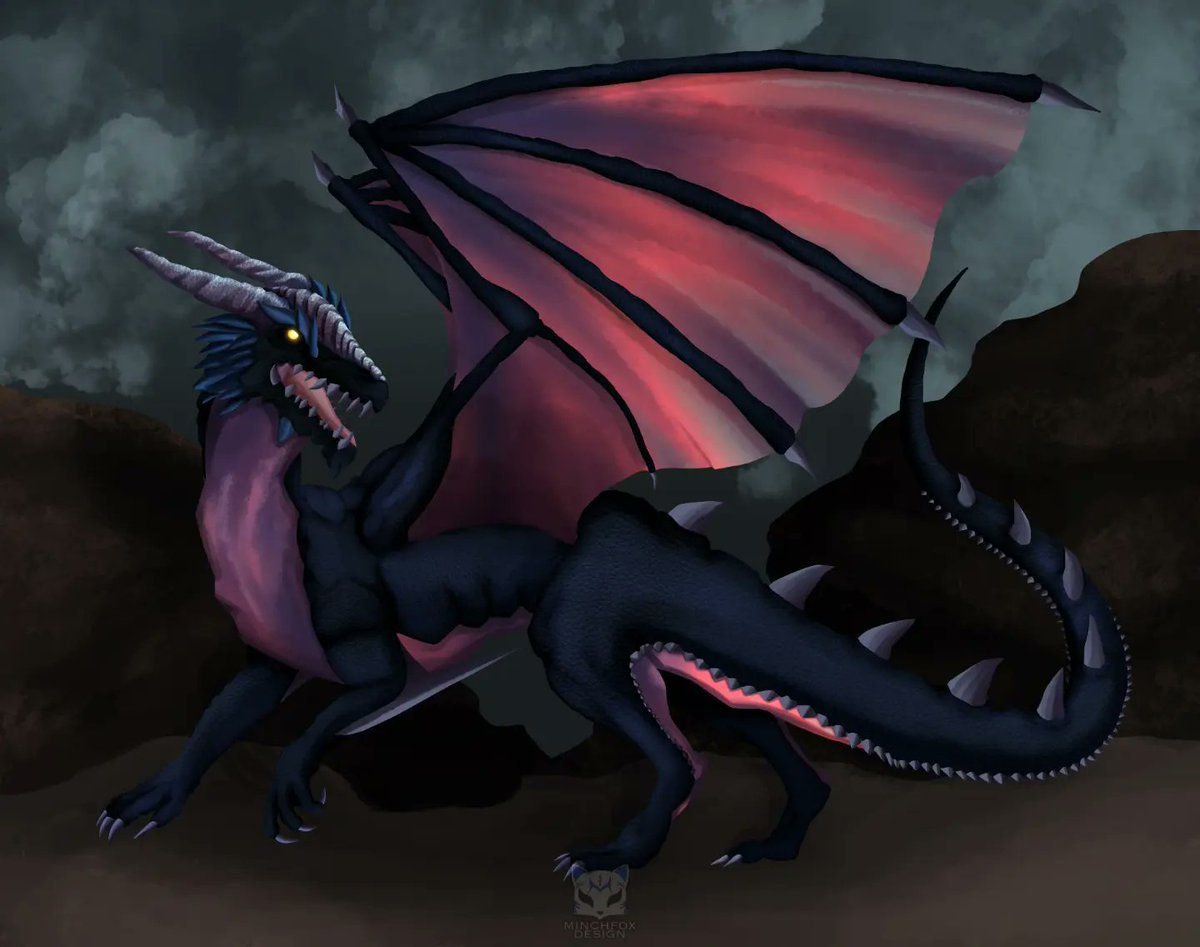 Minchfox63's tweet photo. I found a drawing of a dragon that I did when I was in high school, now I wanted to do it better in digital and this is the result I really loved it ✨️🐉

#dragons #drawing #draws #dragonart #digitalart #digitalillustration https://t.co/Lgxb6pOIXf