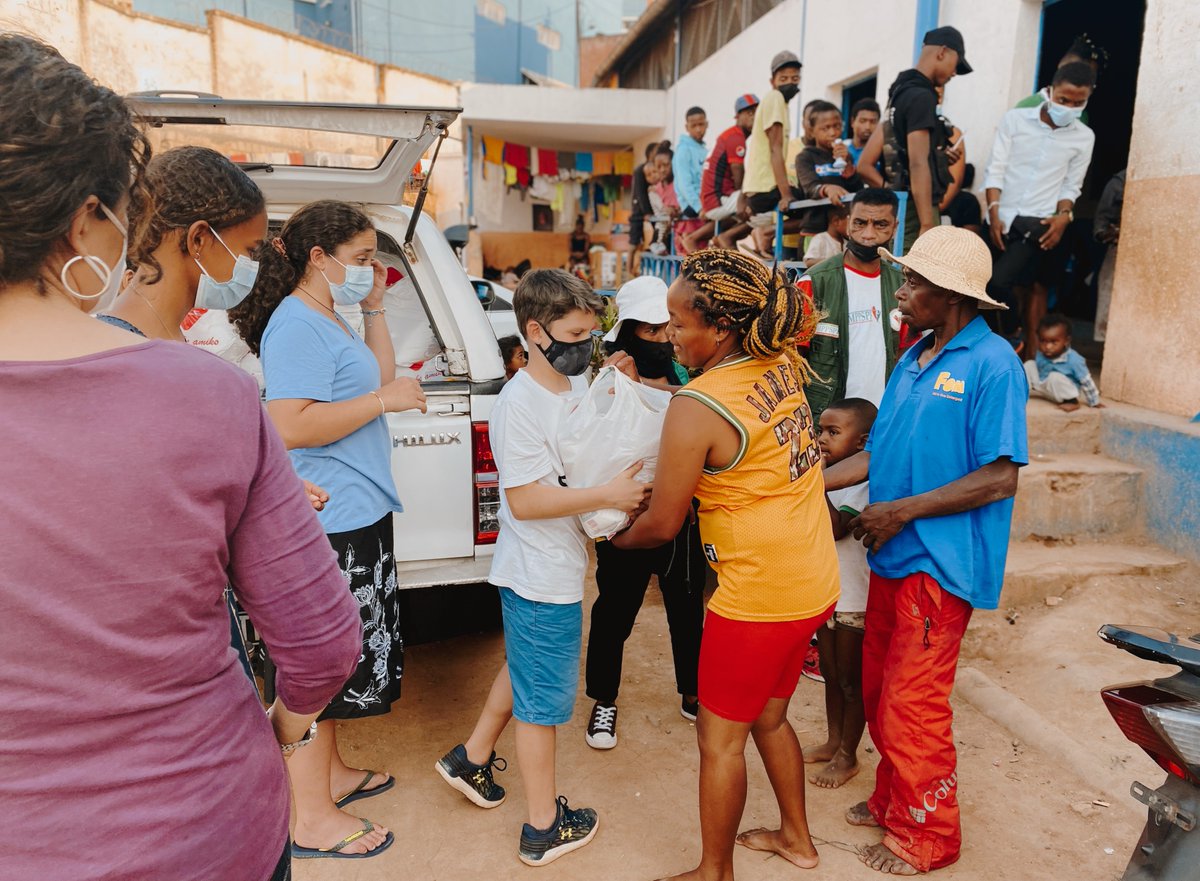 sendrelief's tweet photo. When #CycloneAna tore through Madagascar, our national partners quickly set up food distributions to care for families displaced by the storm.

Ezra was one recipient of food, and a local Malagasy pastor led him to Christ! 🙌 https://t.co/UDeFVszcJb