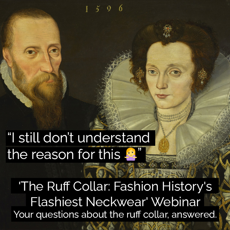 summerannelee's tweet photo. The ruff is a spectacular and highly misunderstood piece of fashion history! Together live on July 12, let's bust those myths and travel through its many evolutions and fashionable revivals.✨

https://t.co/ZvpvGjUkWC

#fashionhistory #renaissance #costumedesign @NYAdventureClub https://t.co/gLdPGafnD5
