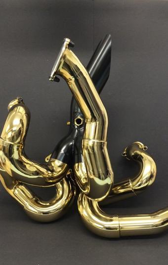 OspreyPolishers's tweet photo. F1 Exhaust System, Highly Polished Black &amp; Gold Tint Stove Lacquered.
#tintstovelacquer #supermirrorpolishing https://t.co/q5NnF8tYsY