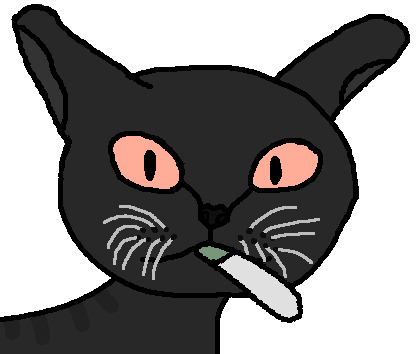 dripatile's tweet photo. I love my family's cat dearly, so what do I do? I draw her smoking catnip. https://t.co/0qaCt2rhzw