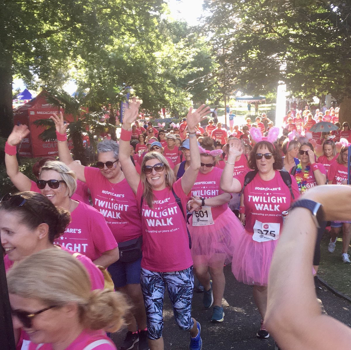 Hospiscare's tweet photo. It’s time for our 6-milers to depart Manor Gardens #Exmouth! Enjoy the Twilight experience and thank you for supporting your local hospice! ✨💖

Tag us in your photos en route and we’ll share them! 📸

#TwilightWalk2022 #Hospiscare #TimeToShine https://t.co/GRuTs5yCbv