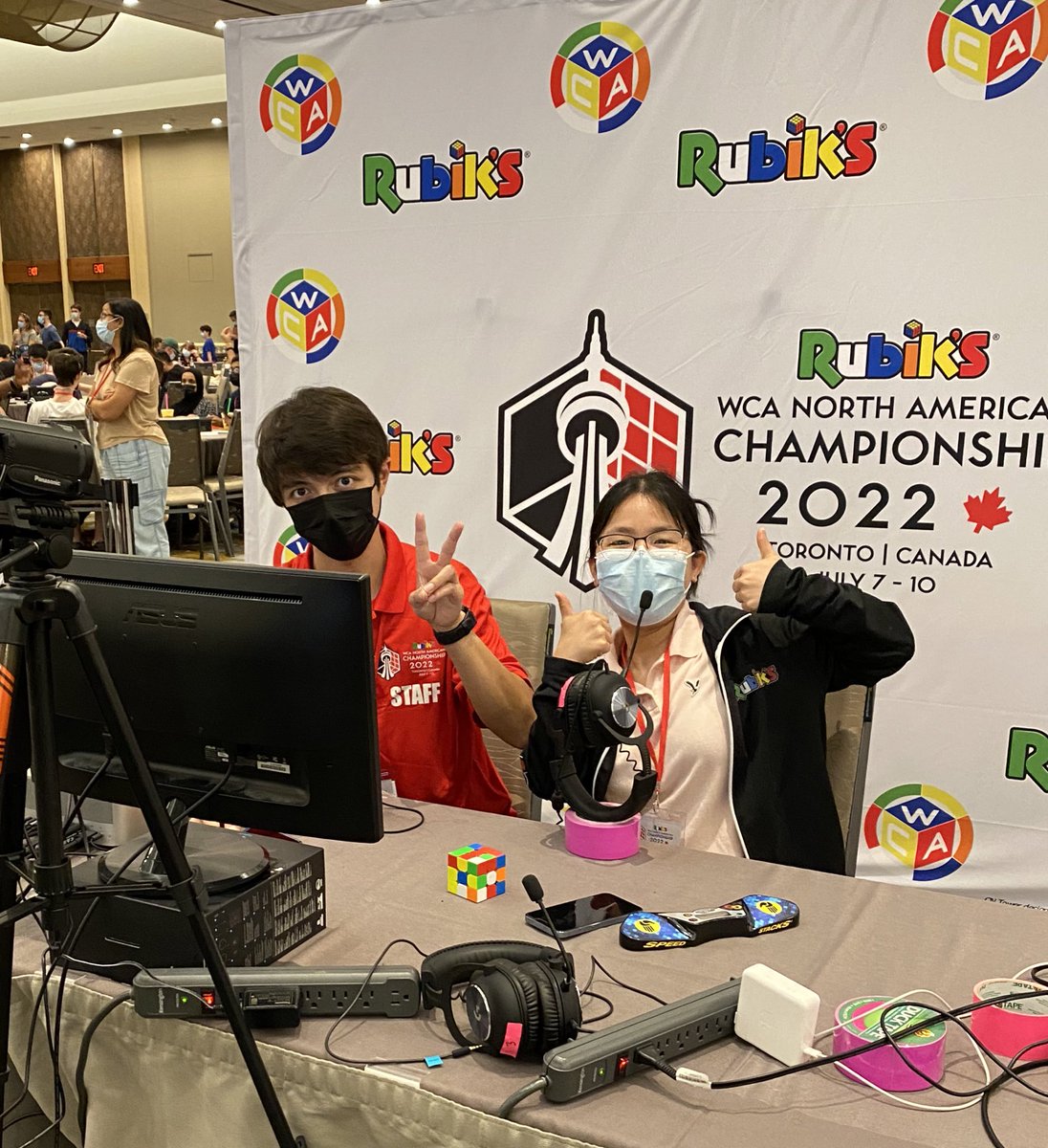 NAChamps2022's tweet photo. We’re live from 3x3 Round 1 with the @cubingathome + @TheCubicleUSA team!

WATCH LIVE
Twitch: https://t.co/1Si39iwque
YouTube: https://t.co/Vupv56EjS8 https://t.co/neOFgLFHoo