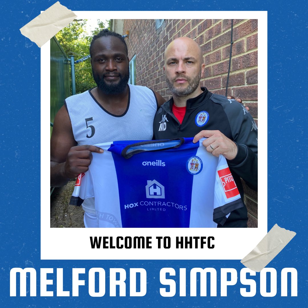 📝𝙍𝙚𝙩𝙪𝙧𝙣 𝙤𝙛 𝙩𝙝𝙚 𝙈𝙚𝙡𝙛  | Announcement number 3 of the day, and we welcome back <a href="/88_MCS/">Melford simpson</a> to the Heath.

(We’re convinced Martin is on a step-ladder so he doesn’t look too short next to him though 😉) 

#HHTFC