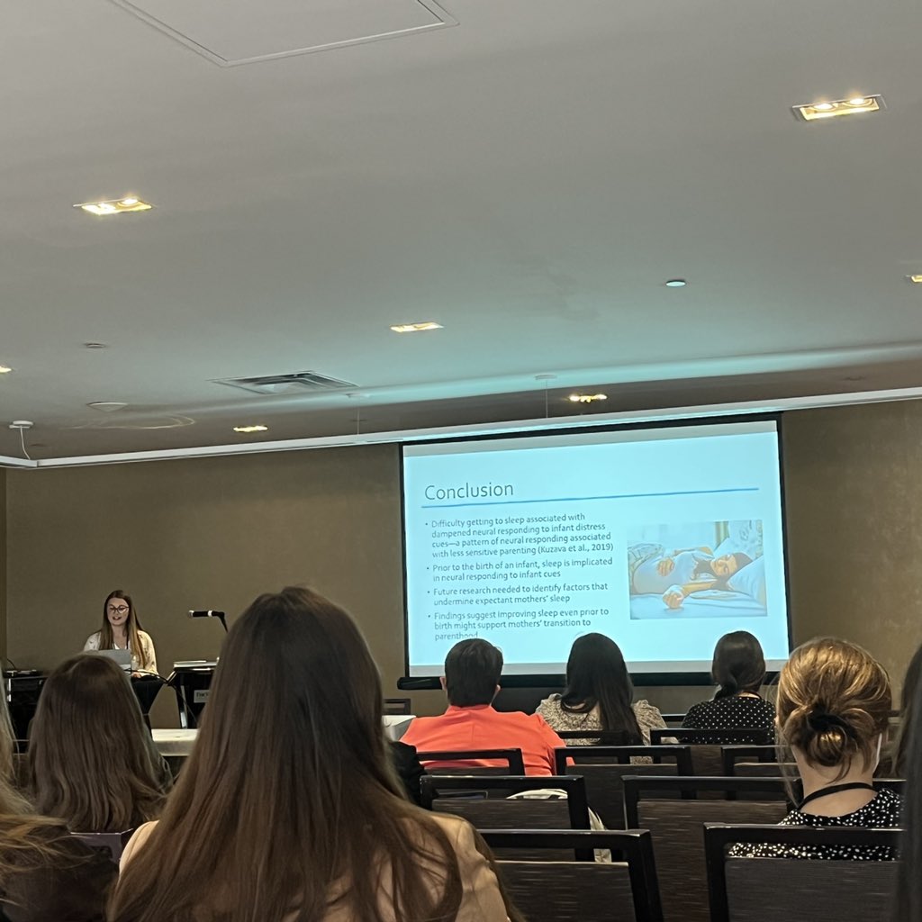 MadsPsychology's tweet photo. Makayla Pollock and I presenting at #ICIS2022 on behalf of the Family and Child Development Lab! @MizzouPsych https://t.co/qsheoVKdWI